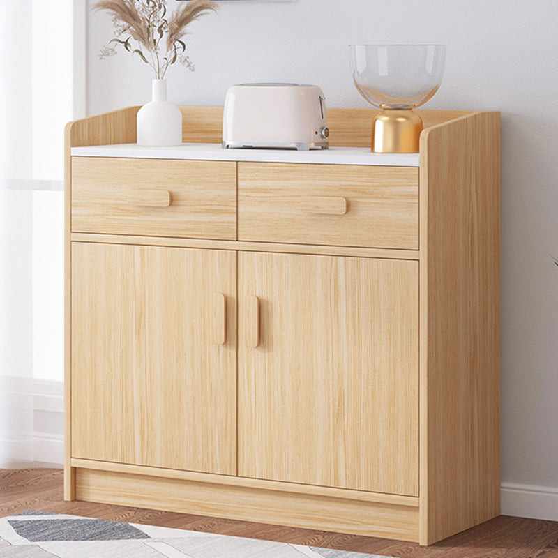 Modern Wood Accent Cabinet with Drawer Rectangle Side Cabinet 31"L x 14"W x 39"H Natural Clearhalo 'Cabinets & Chests' 'cabinets_chests' 'furn' 'furn_cabinets_chests' 'Furniture' 'Living Room Furniture' 5567937