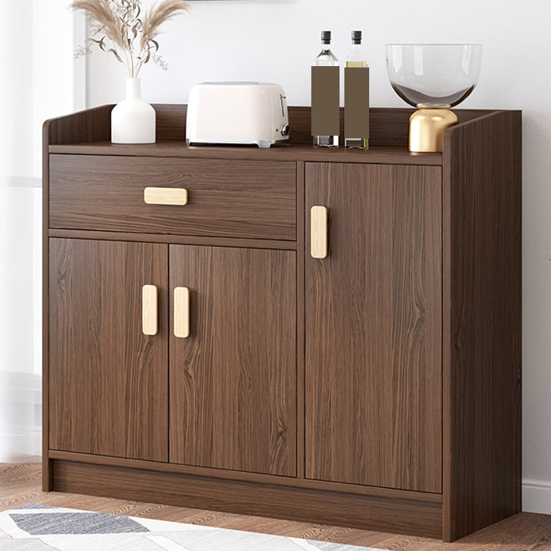 Modern Wood Accent Cabinet with Drawer Rectangle Side Cabinet 35"L x 14"W x 39"H Brown Clearhalo 'Cabinets & Chests' 'cabinets_chests' 'furn' 'furn_cabinets_chests' 'Furniture' 'Living Room Furniture' 5567946