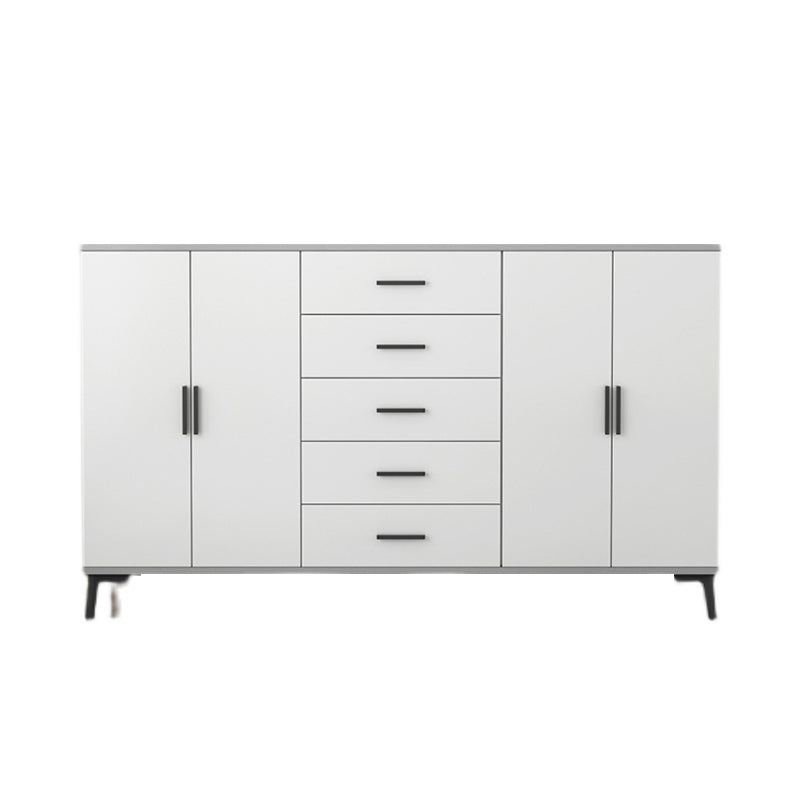 Gabinete de acento de madera moderno con gabinete de almacenamiento de piernas rectas negras