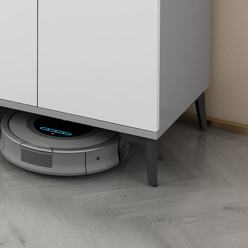 黒いまっすぐな脚ストレージキャビネットを備えたモダンな木製のアクセントキャビネット