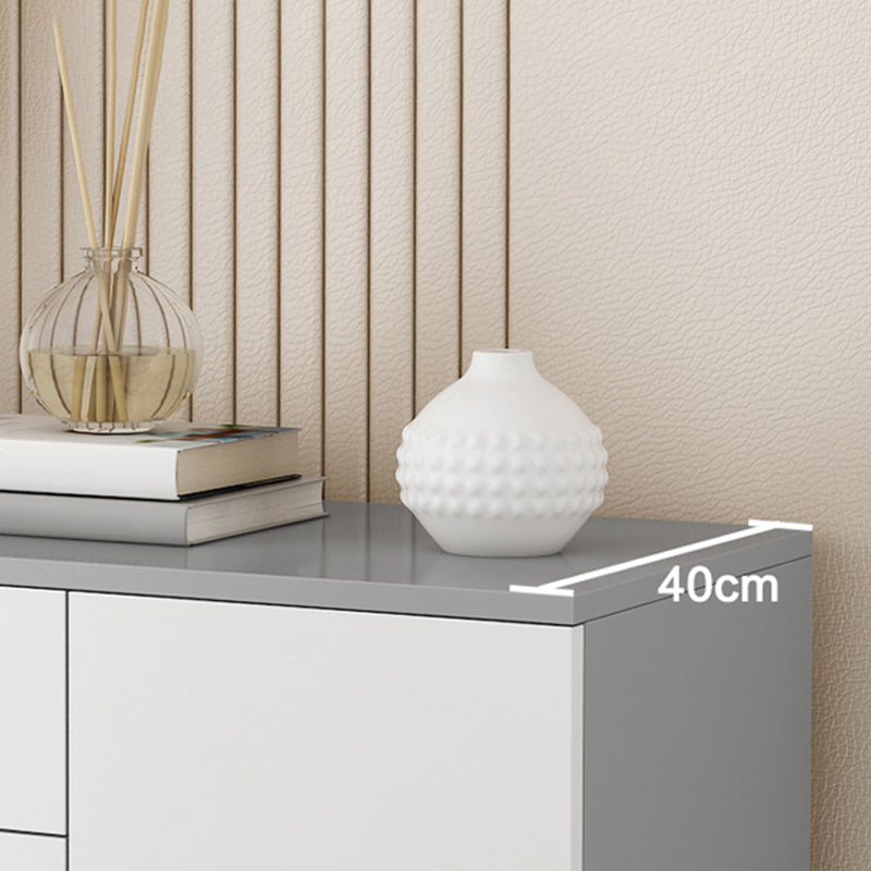 Gabinete de acento de madera moderno con gabinete de almacenamiento de piernas rectas negras