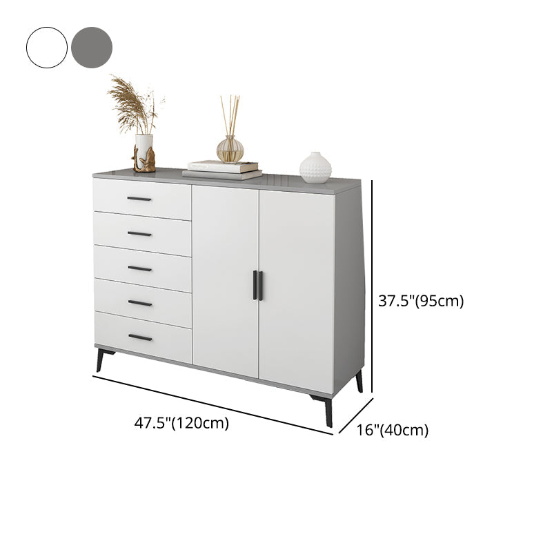 Gabinete de acento de madera moderno con gabinete de almacenamiento de piernas rectas negras