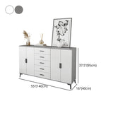 黒いまっすぐな脚ストレージキャビネットを備えたモダンな木製のアクセントキャビネット