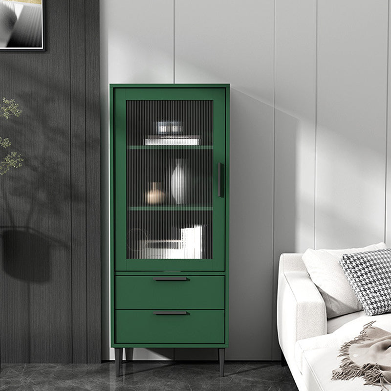 11.8" W Contemporary Bar Pulls Accent Chest in White/ Blue/ Green with Steel Legs 31"L x 12"W x 47"H Green Clearhalo 'Cabinets & Chests' 'cabinets_chests' 'furn' 'furn_cabinets_chests' 'Furniture' 'Living Room Furniture' 5567996