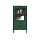 11.8" W Contemporary Bar Pulls Accent Chest in White/ Blue/ Green with Steel Legs Clearhalo 'Cabinets & Chests' 'cabinets_chests' 'furn' 'furn_cabinets_chests' 'Furniture' 'Living Room Furniture' 5568002