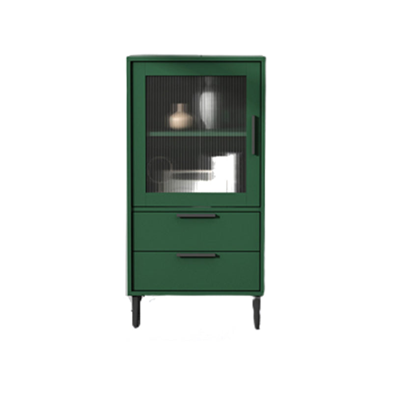 11.8" W Contemporary Bar Pulls Accent Chest in White/ Blue/ Green with Steel Legs Clearhalo 'Cabinets & Chests' 'cabinets_chests' 'furn' 'furn_cabinets_chests' 'Furniture' 'Living Room Furniture' 5568002
