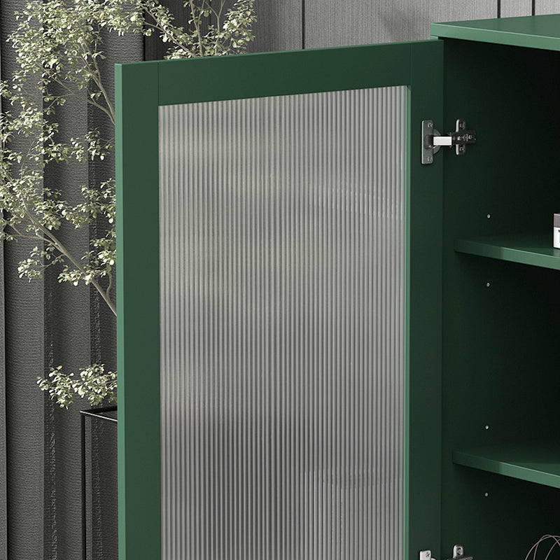 11.8" W Contemporary Bar Pulls Accent Chest in White/ Blue/ Green with Steel Legs Clearhalo 'Cabinets & Chests' 'cabinets_chests' 'furn' 'furn_cabinets_chests' 'Furniture' 'Living Room Furniture' 5568003