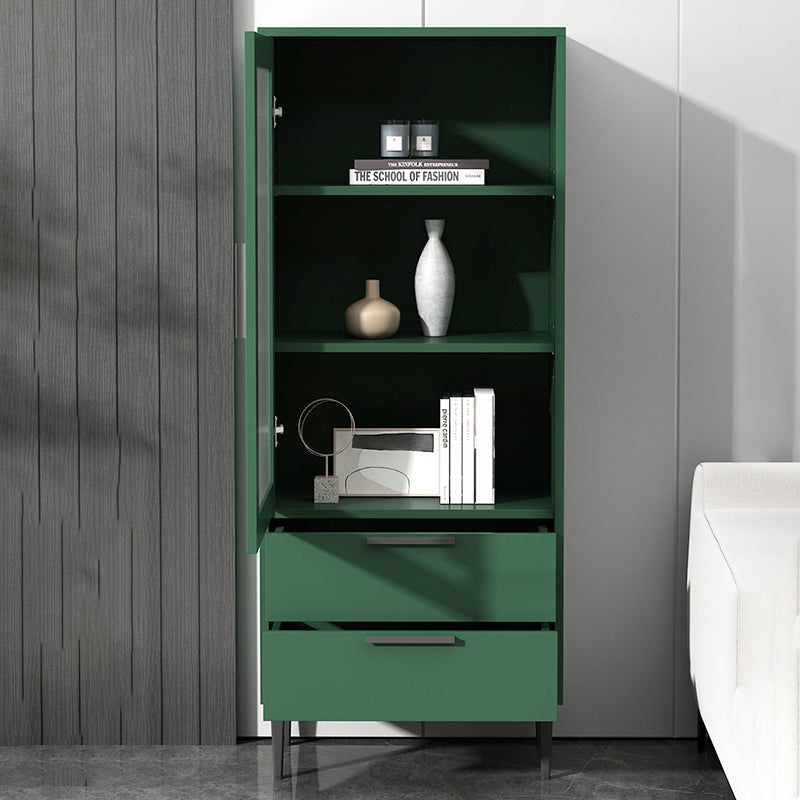 11.8" W Contemporary Bar Pulls Accent Chest in White/ Blue/ Green with Steel Legs Clearhalo 'Cabinets & Chests' 'cabinets_chests' 'furn' 'furn_cabinets_chests' 'Furniture' 'Living Room Furniture' 5568011