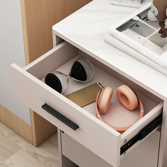 Modern Stone Top Accent Cabinet with Drawer Storage Cabinet 18.9" Long Clearhalo 'Cabinets & Chests' 'cabinets_chests' 'furn' 'furn_cabinets_chests' 'Furniture' 'Living Room Furniture' 5568020