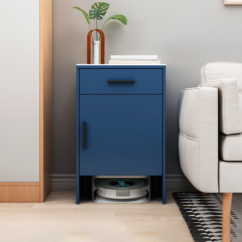 Modern Stone Top Accent Cabinet with Drawer Storage Cabinet 18.9" Long 19"L x 20"W x 31"H Blue Clearhalo 'Cabinets & Chests' 'cabinets_chests' 'furn' 'furn_cabinets_chests' 'Furniture' 'Living Room Furniture' 5568024