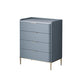 Modern Accent Chest with 3/4/5 Drawers and Straight Legs Chest 24"L x 16"W x 37"H Gray-Blue Clearhalo 'Cabinets & Chests' 'cabinets_chests' 'furn' 'furn_cabinets_chests' 'Furniture' 'Living Room Furniture' 5568064