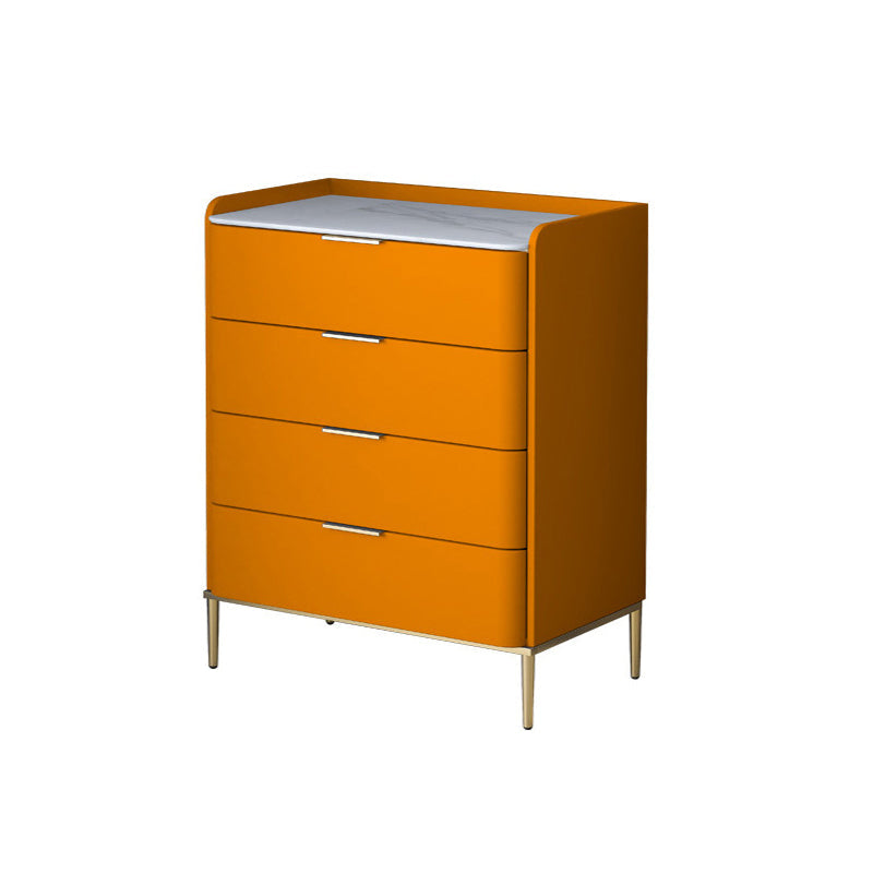 Modern Accent Chest with 3/4/5 Drawers and Straight Legs Chest 24"L x 16"W x 37"H Orange Clearhalo 'Cabinets & Chests' 'cabinets_chests' 'furn' 'furn_cabinets_chests' 'Furniture' 'Living Room Furniture' 5568065