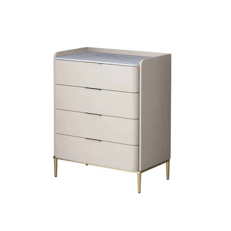 Modern Accent Chest with 3/4/5 Drawers and Straight Legs Chest 24"L x 16"W x 37"H Off-White Clearhalo 'Cabinets & Chests' 'cabinets_chests' 'furn' 'furn_cabinets_chests' 'Furniture' 'Living Room Furniture' 5568066