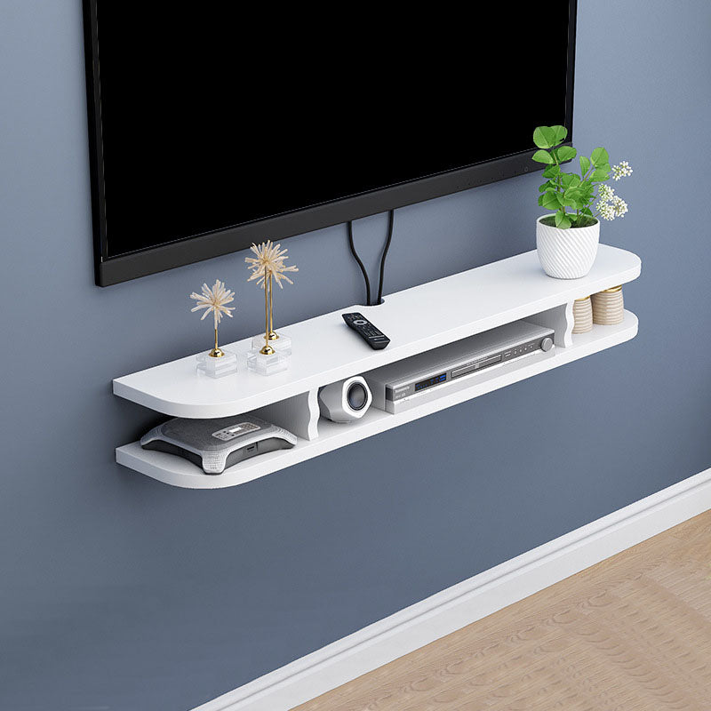 9" D Modern Wooden TV Stand Open Storage Wall Mounted TV Console 24"L x 9"W x 6"H White Clearhalo 'furn' 'furn_tv_stands_entertainment_centers' 'Furniture' 'Living Room Furniture' 'TV Stands & Entertainment Centers' 'TV Stands & Media Storage Furniture' 'tv_stands_entertainment_centers' 5568157