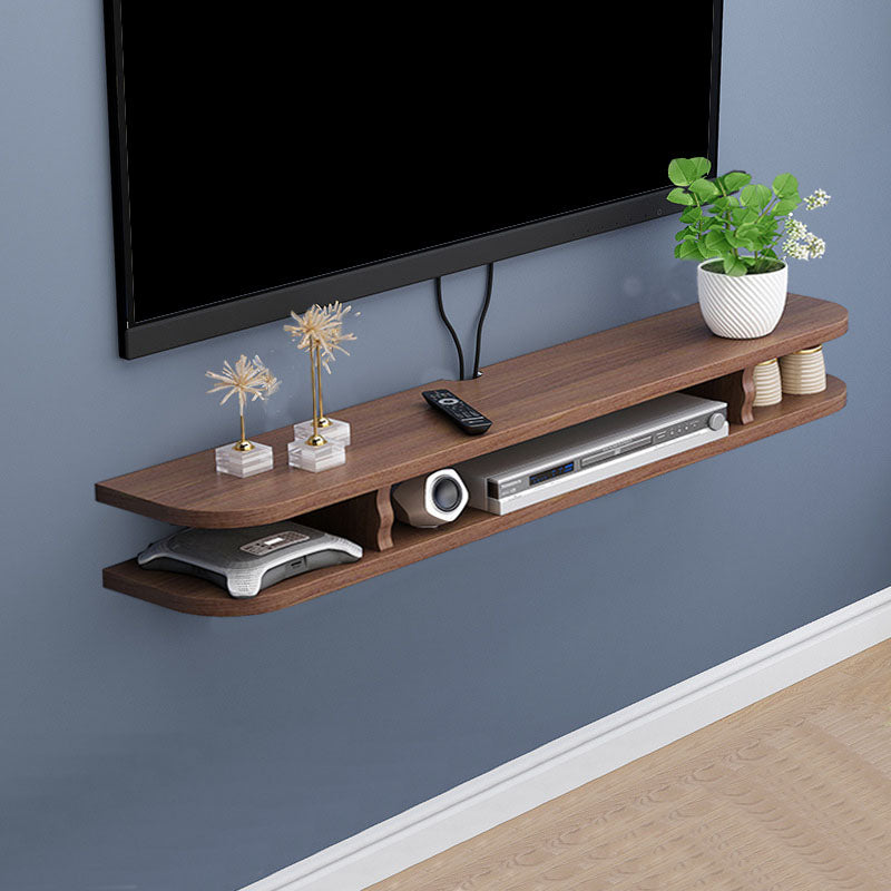 9" D Modern Wooden TV Stand Open Storage Wall Mounted TV Console 39.5"L x 9"W x 6"H Walnut Clearhalo 'furn' 'furn_tv_stands_entertainment_centers' 'Furniture' 'Living Room Furniture' 'TV Stands & Entertainment Centers' 'TV Stands & Media Storage Furniture' 'tv_stands_entertainment_centers' 5568177