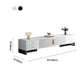 Consola de TV con almacenamiento cerrado, mueble de madera estilo Glam, con cajones y puertas