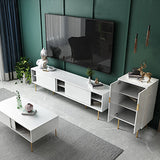 Moderna console TV in legno in legno bianco chiuso con porta scorrevole