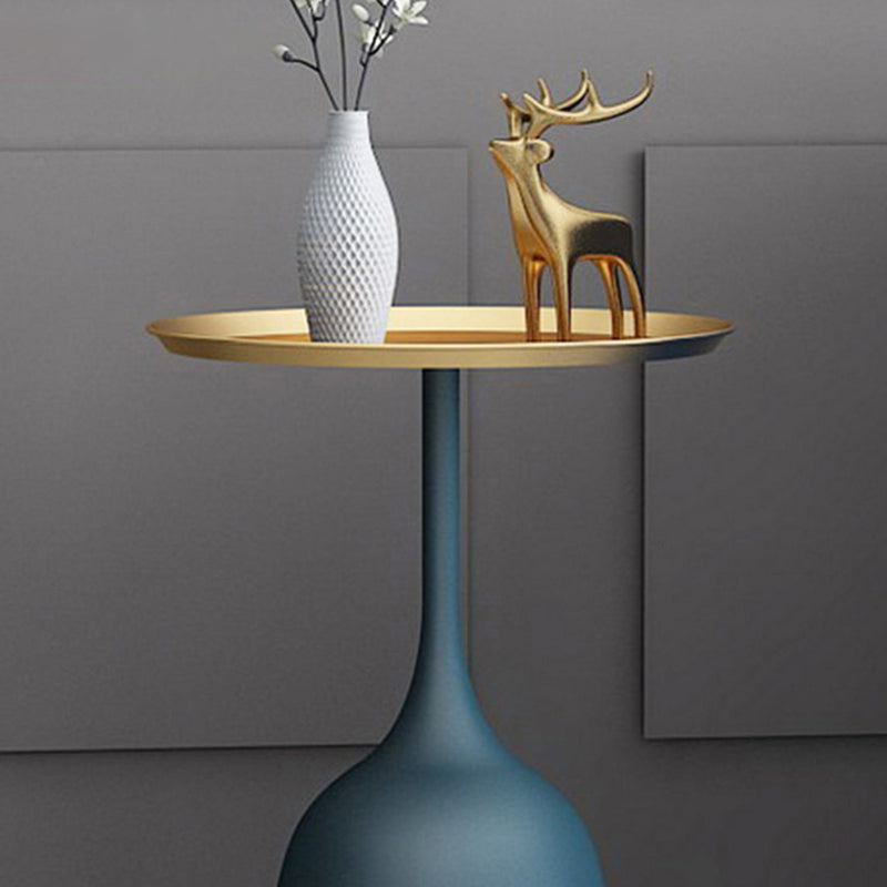 TABELLA MODERA METALLICA FINE FEDSTALE 23.6 "TAVOLO TOUND LATURA