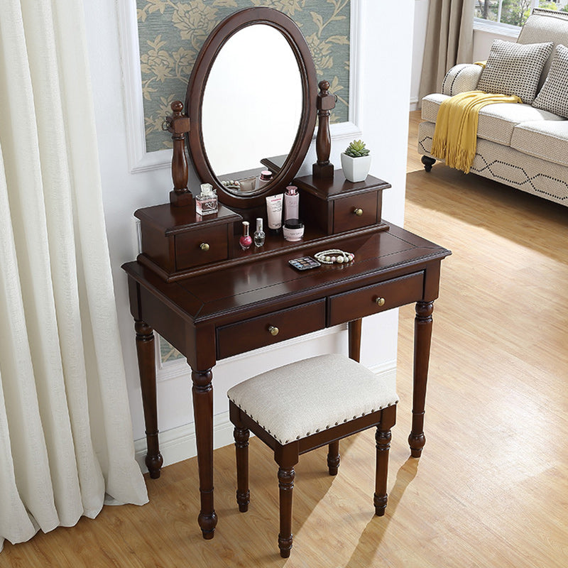 Brone Makeup Table With Drawers 17.71" W x 58.26" H for Bedroom