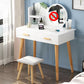 Table de maquillage contemporain avec tiroirs blancs / bleu 15,74 "W x 28,93" H