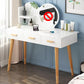 Table de maquillage contemporain avec tiroirs blancs / bleu 15,74 "W x 28,93" H
