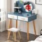 Table de maquillage contemporain avec tiroirs blancs / bleu 15,74 "W x 28,93" H
