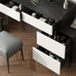 Contemporary White Makeup Table With Drawers 15.74 W x 30.70" H for Bedroom