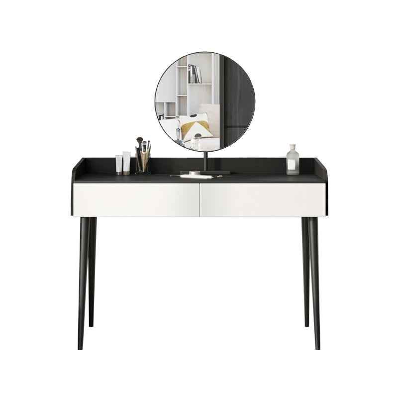 Contemporary White Makeup Table With Drawers 15.74 W x 30.70" H for Bedroom