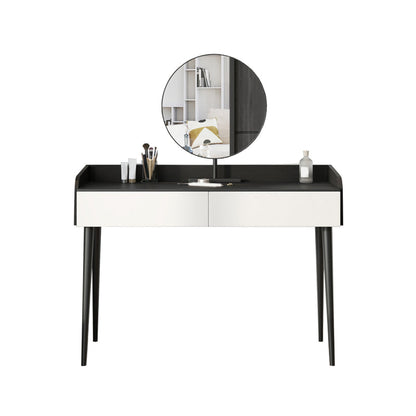 Contemporary White Makeup Table With Drawers 15.74 W x 30.70" H for Bedroom