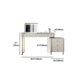 Glamstil Beige Rock Schiefer Eitelkeit mit 5 Schubladen Metallbasis