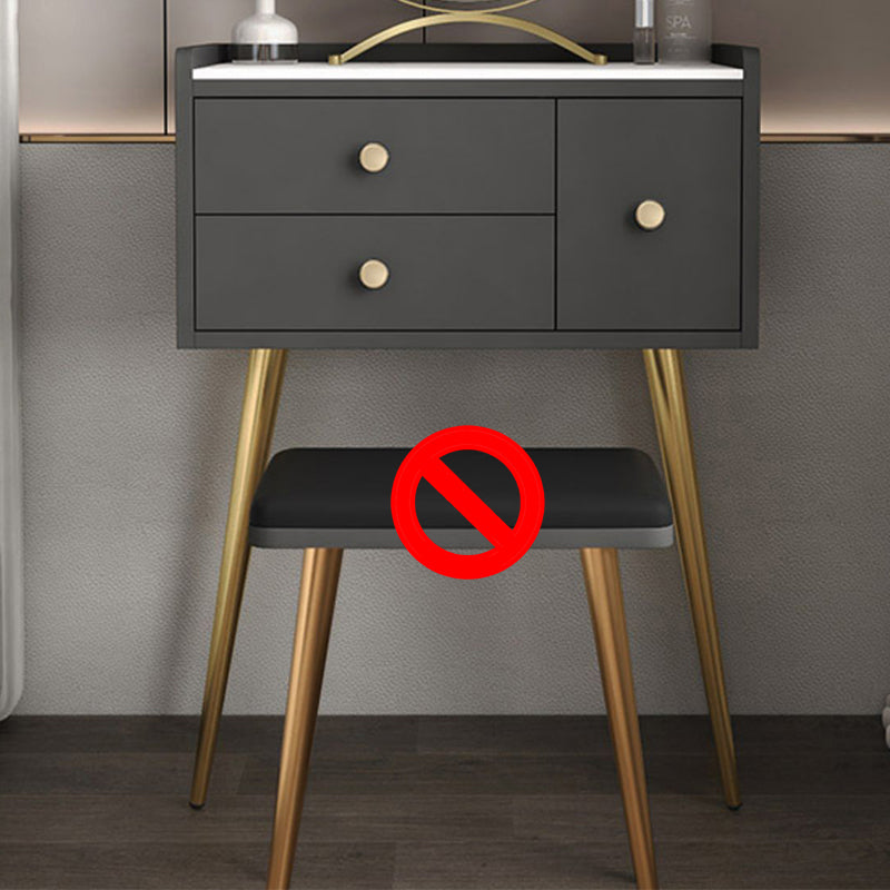 Vaiille contemporaine comptoir de maquillage en bois avec 3 tiroirs de rangement pour chambre à coucher