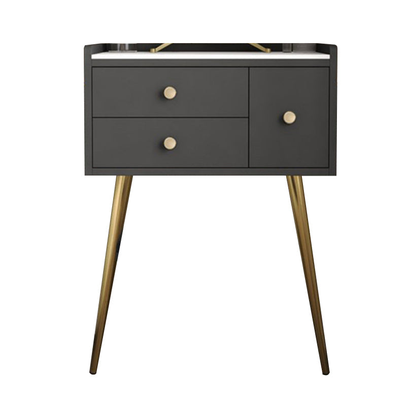 Vaiille contemporaine comptoir de maquillage en bois avec 3 tiroirs de rangement pour chambre à coucher