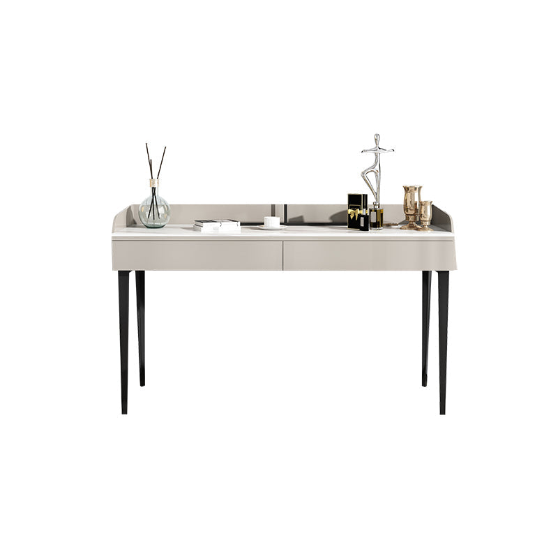 Makeup Counter With 2 Storage Drawers Contemporary Marble Dresser for Bedroom