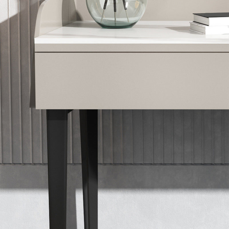 Makeup Counter With 2 Storage Drawers Contemporary Marble Dresser for Bedroom