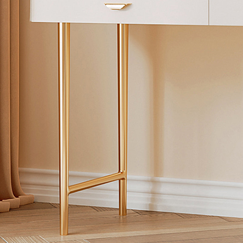 Glamnahmütiges Make -up -Waschtisch mit Schublade in Weiß für Schlafzimmer