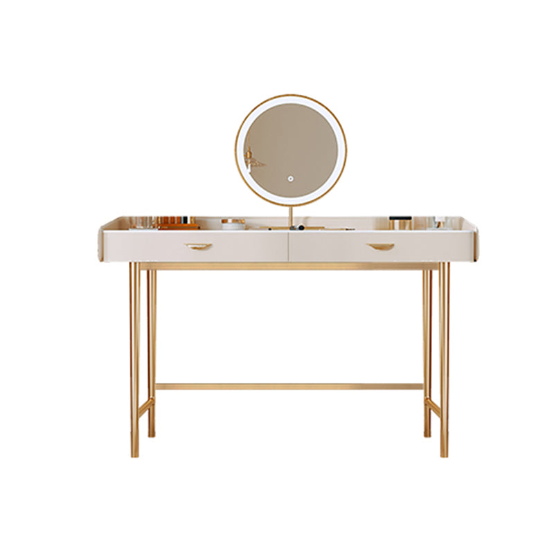 Glamnahmütiges Make -up -Waschtisch mit Schublade in Weiß für Schlafzimmer