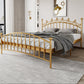 Glam Metallic Standard Bett mit gewölktem Open-Frame-Kopfteil