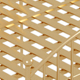 Glam Metallic Standard Bett mit gewölktem Open-Frame-Kopfteil