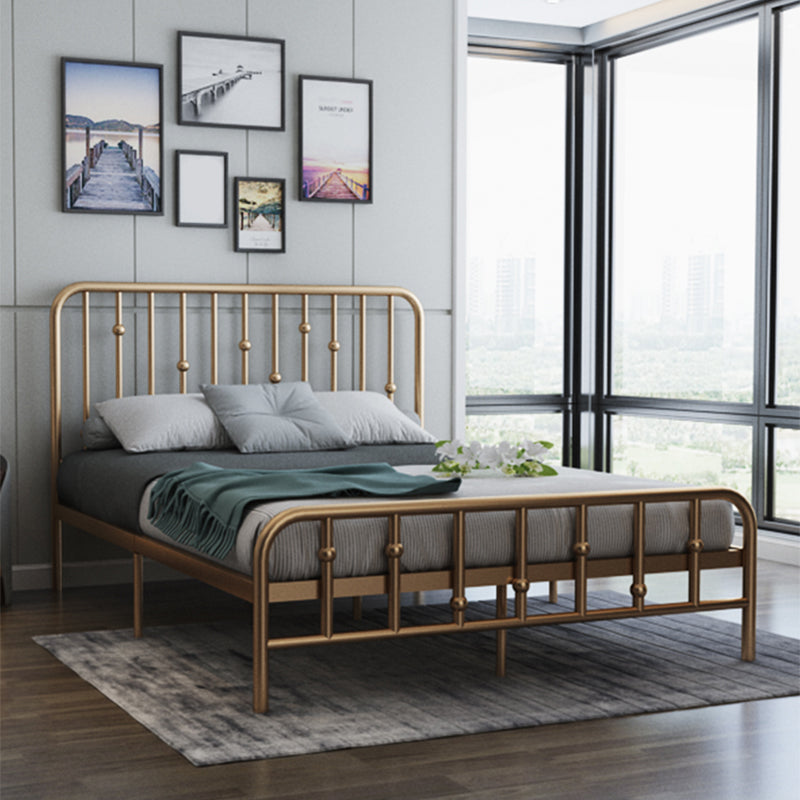Testiera del fuso rettangolare con letti glam con letto di gambe metalliche