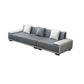 Faux Ledersofa & Chaise mit Kissen modern u Sofa in Grau - 29,53 "H.