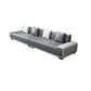 Faux Ledersofa & Chaise mit Kissen modern u Sofa in Grau - 29,53 "H.