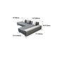 Faux Ledersofa & Chaise mit Kissen modern u Sofa in Grau - 29,53 "H.