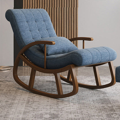 25.59 "brede accentstoel katoen blend lounge stoel met slee en kussen terug