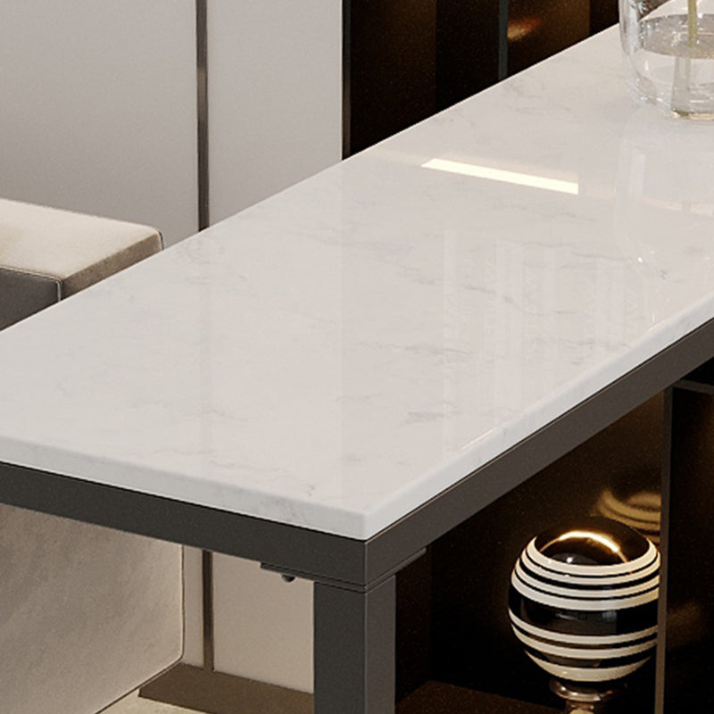 Tavolo da pranzo bar in pietra glam tavolo da bar rettangolo con cavalletto per il balcone del soggiorno