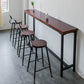 Industrial Style Solid Wood Bar Table Rectangle Bar Height Bar Dining Table 78.7"L x 15.7"W x 41.3"H Without Chairs Clearhalo 'Bar Furniture' 'Bar Tables' 'bar_tables' 'furn' 'furn_bar_tables' 'Furniture' 'Kitchen & Dining Furniture' 5569015