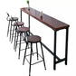 Industrial Style Solid Wood Bar Table Rectangle Bar Height Bar Dining Table Clearhalo 'Bar Furniture' 'Bar Tables' 'bar_tables' 'furn' 'furn_bar_tables' 'Furniture' 'Kitchen & Dining Furniture' 5569019