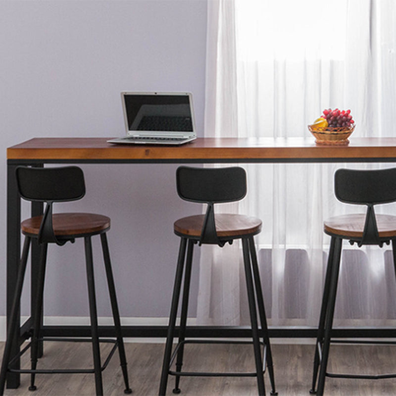 Industrial Style Solid Wood Bar Table Rectangle Bar Height Bar Dining Table Clearhalo 'Bar Furniture' 'Bar Tables' 'bar_tables' 'furn' 'furn_bar_tables' 'Furniture' 'Kitchen & Dining Furniture' 5569021