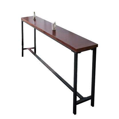Industrial Style Solid Wood Bar Table Rectangle Bar Height Bar Dining Table Without Chairs Clearhalo 'Bar Furniture' 'Bar Tables' 'bar_tables' 'furn' 'furn_bar_tables' 'Furniture' 'Kitchen & Dining Furniture' 5569022