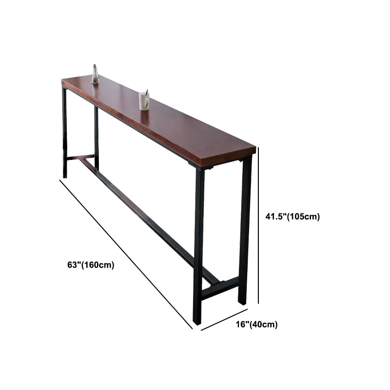 Industrial Style Solid Wood Bar Table Rectangle Bar Height Bar Dining Table Clearhalo 'Bar Furniture' 'Bar Tables' 'bar_tables' 'furn' 'furn_bar_tables' 'Furniture' 'Kitchen & Dining Furniture' 5569025