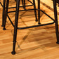 Mesa de bar rectangular con tapa de madera de pino, mesa de pub industrial con base de caballete en negro